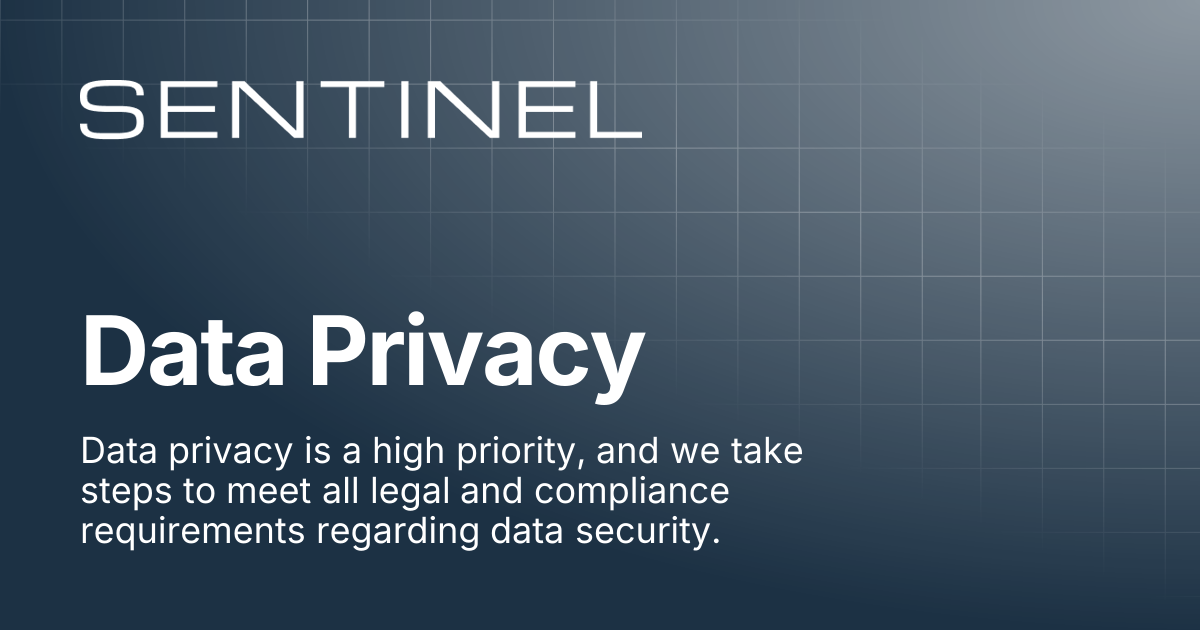 Data Privacy | Sentinel Help Center
