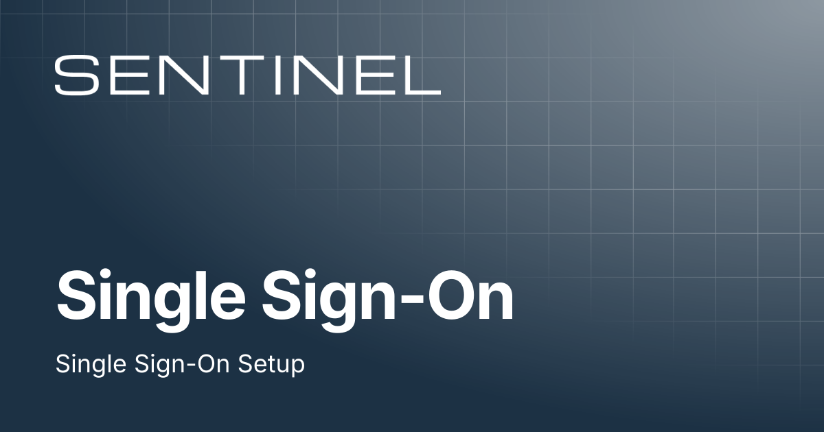 Single Sign-On | Sentinel Help Center